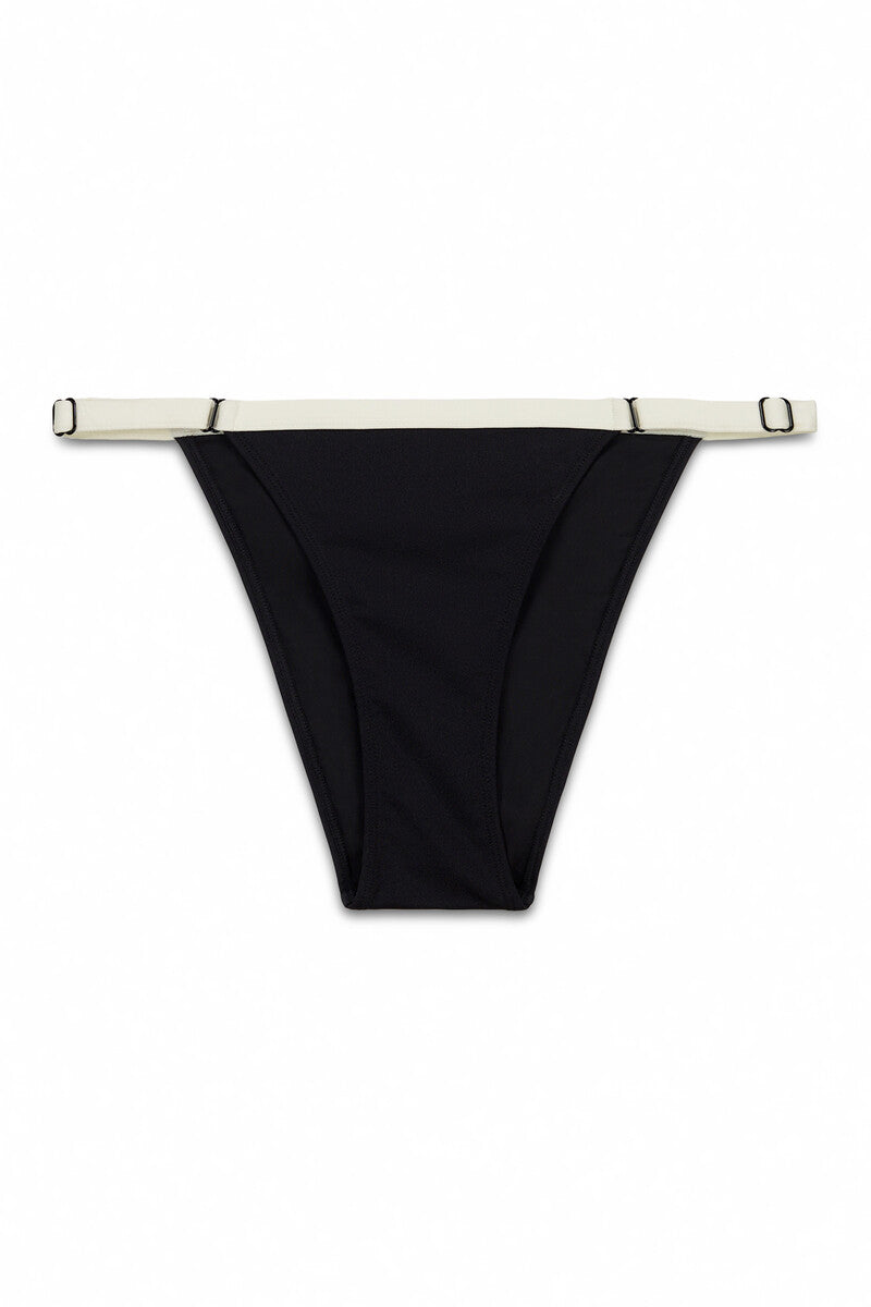 Women Secret B&W classic colour block bikini bottoms