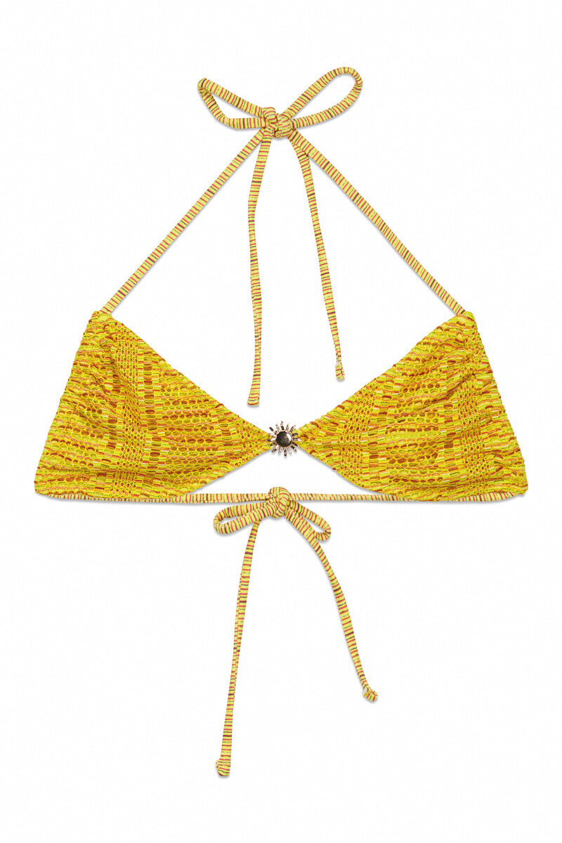 Women Secret crochet triangle bikini top