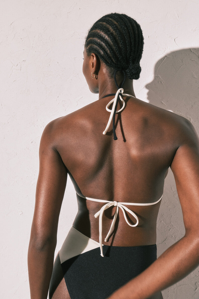 Women Secret block triangle bikini top
