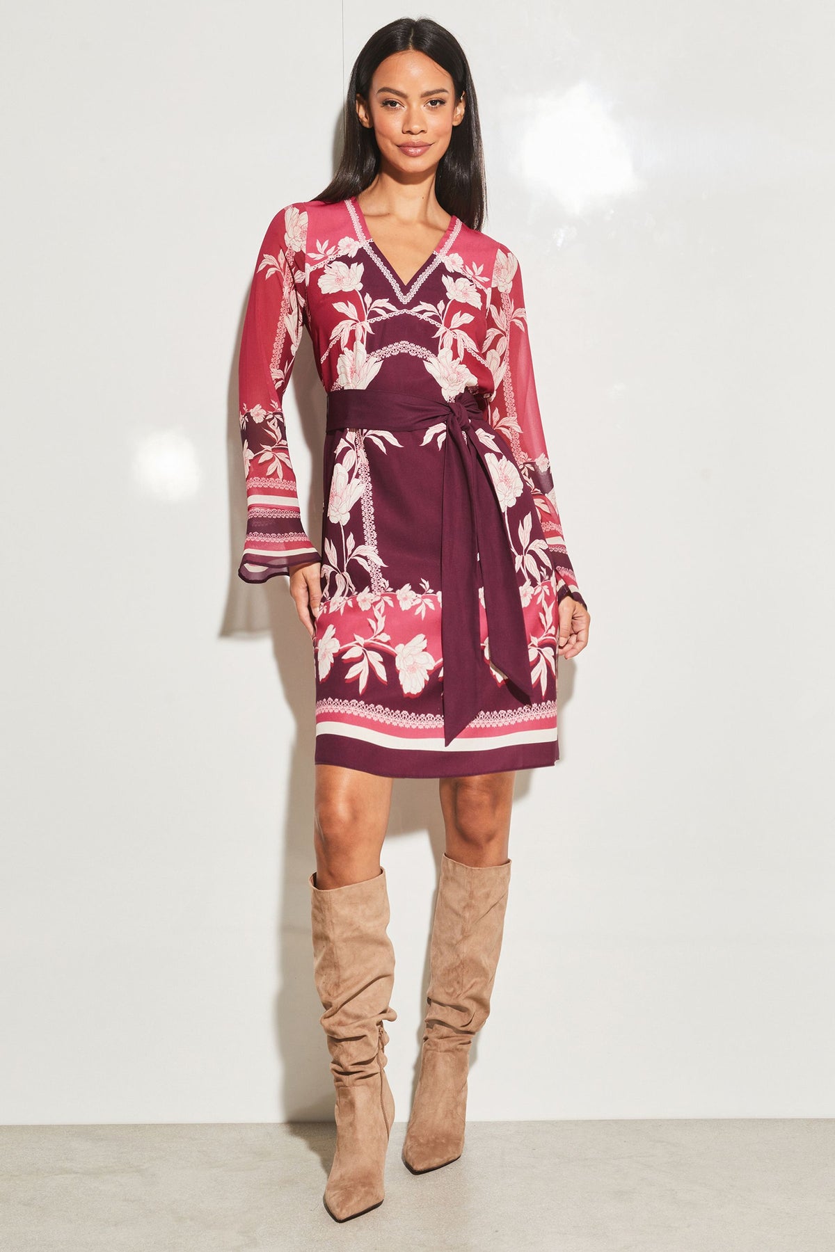 Lipsy London Printed V-Neck Shift Dress