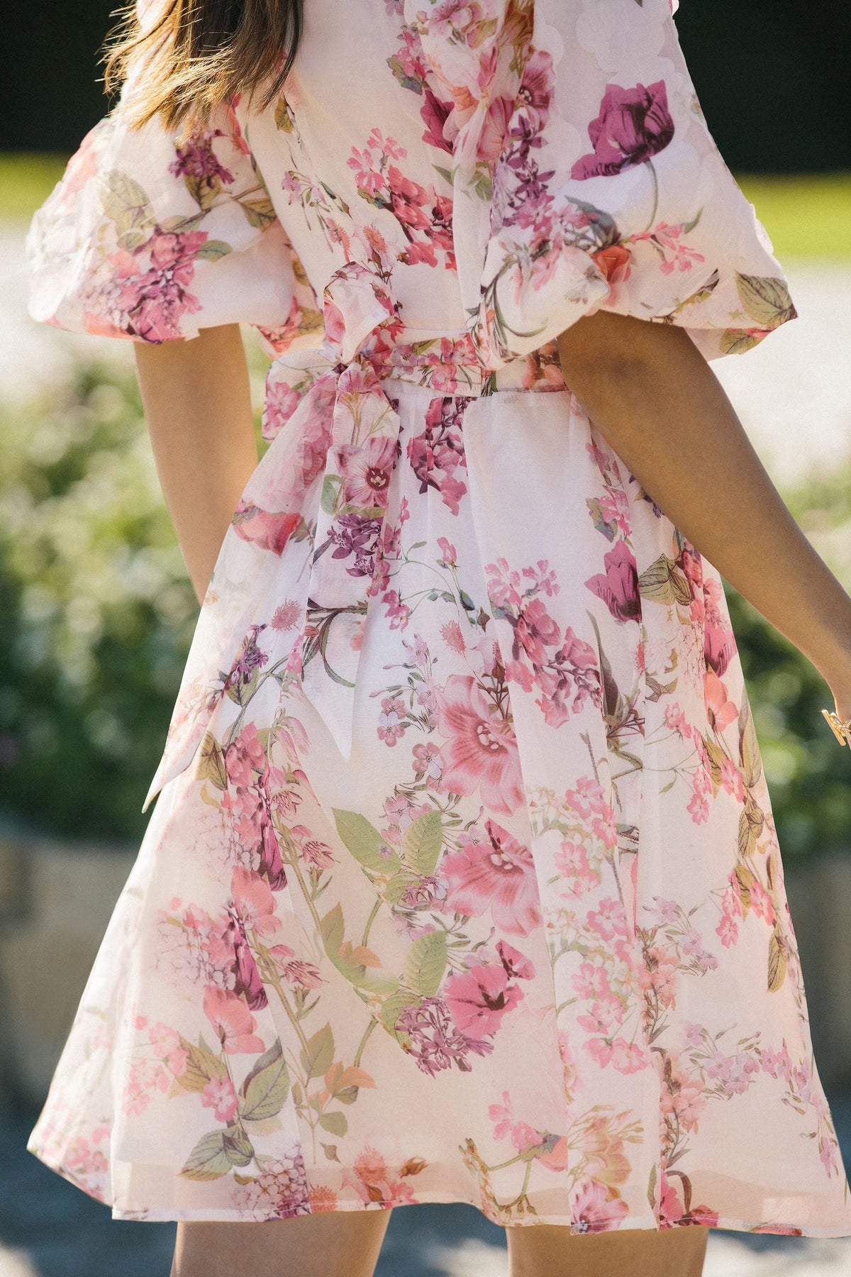 Lipsy London Floral Puff-Sleeve Midi Dress