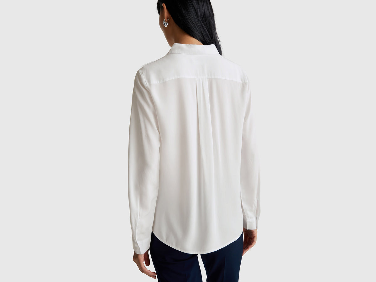 Benetton Regular fit shirt in viscose