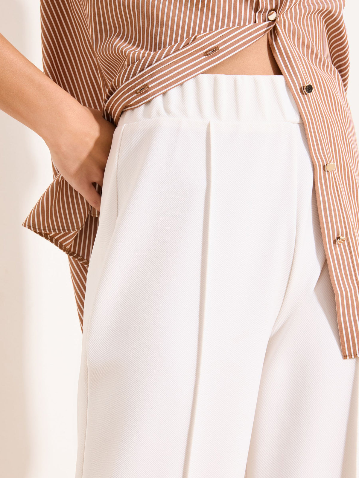 Lipsy London Lipsy White High Waist Wide Leg Trousers