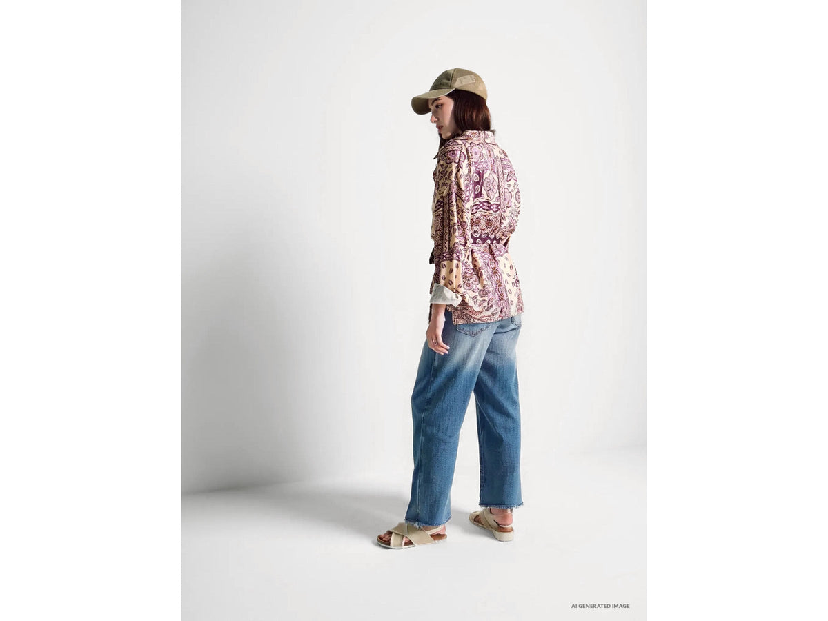 Benetton Cropped cotton jeans