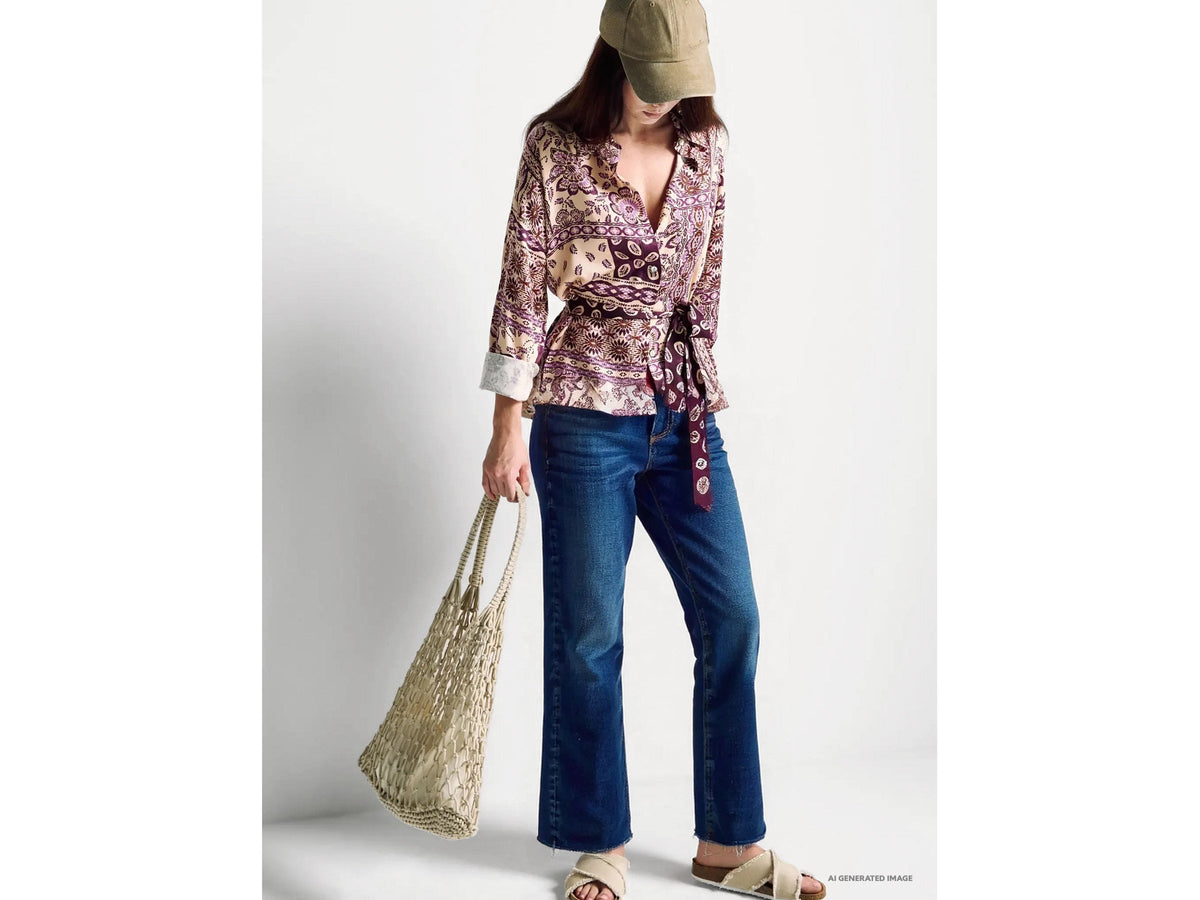 Benetton Cropped cotton jeans