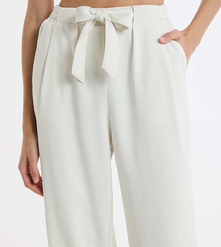 BCBGMAXAZARIA Detachable Belt Straight Fit Pants For Women