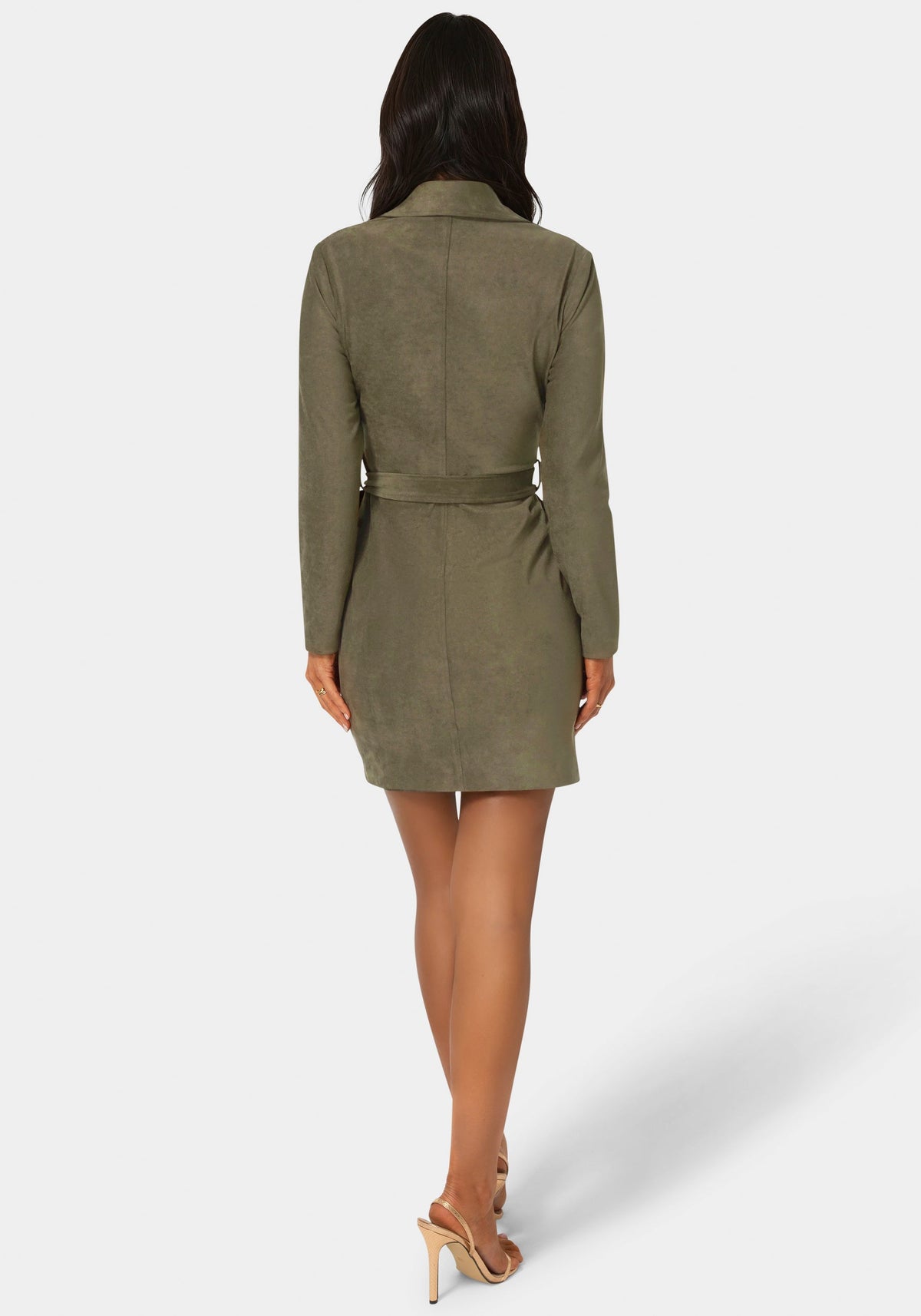 Bebe Faux Suede Moto Dress
