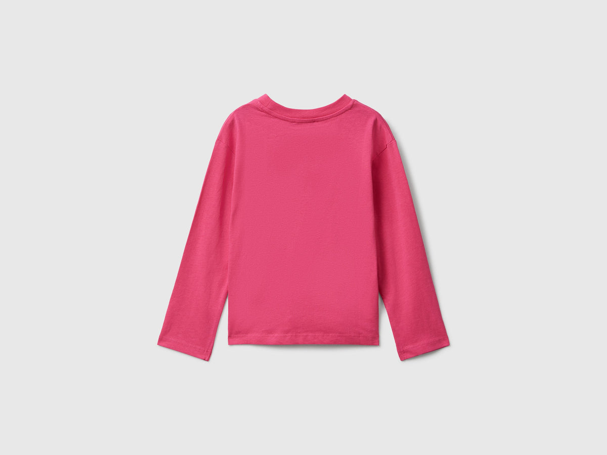 Benetton Cotton t-shirt with glittery print