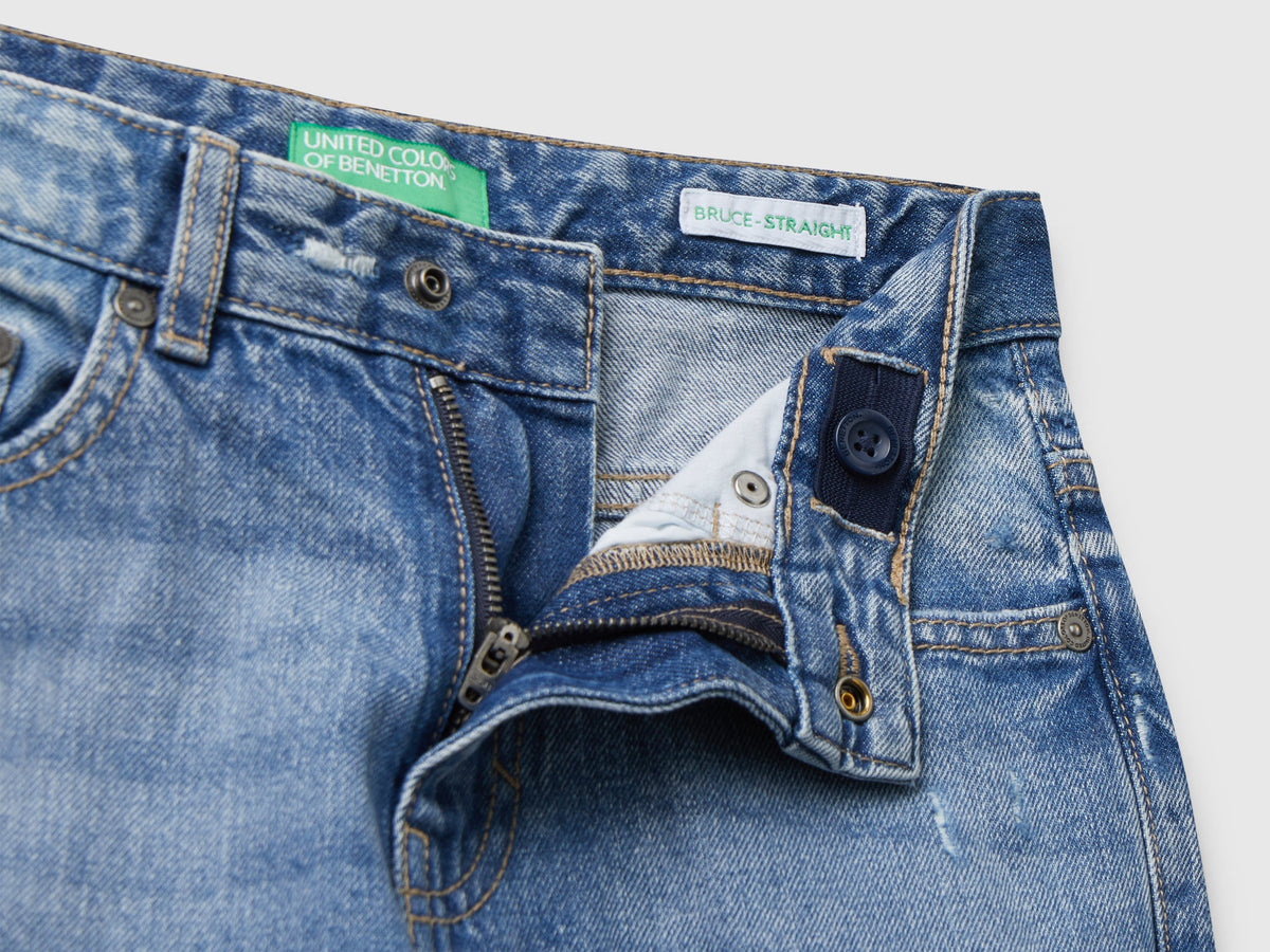Benetton Straight jeans with cuffs