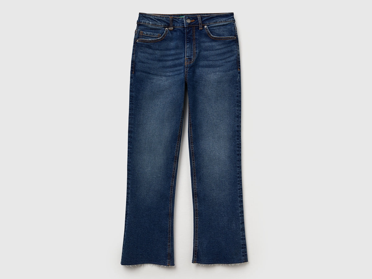 Benetton Cropped cotton jeans