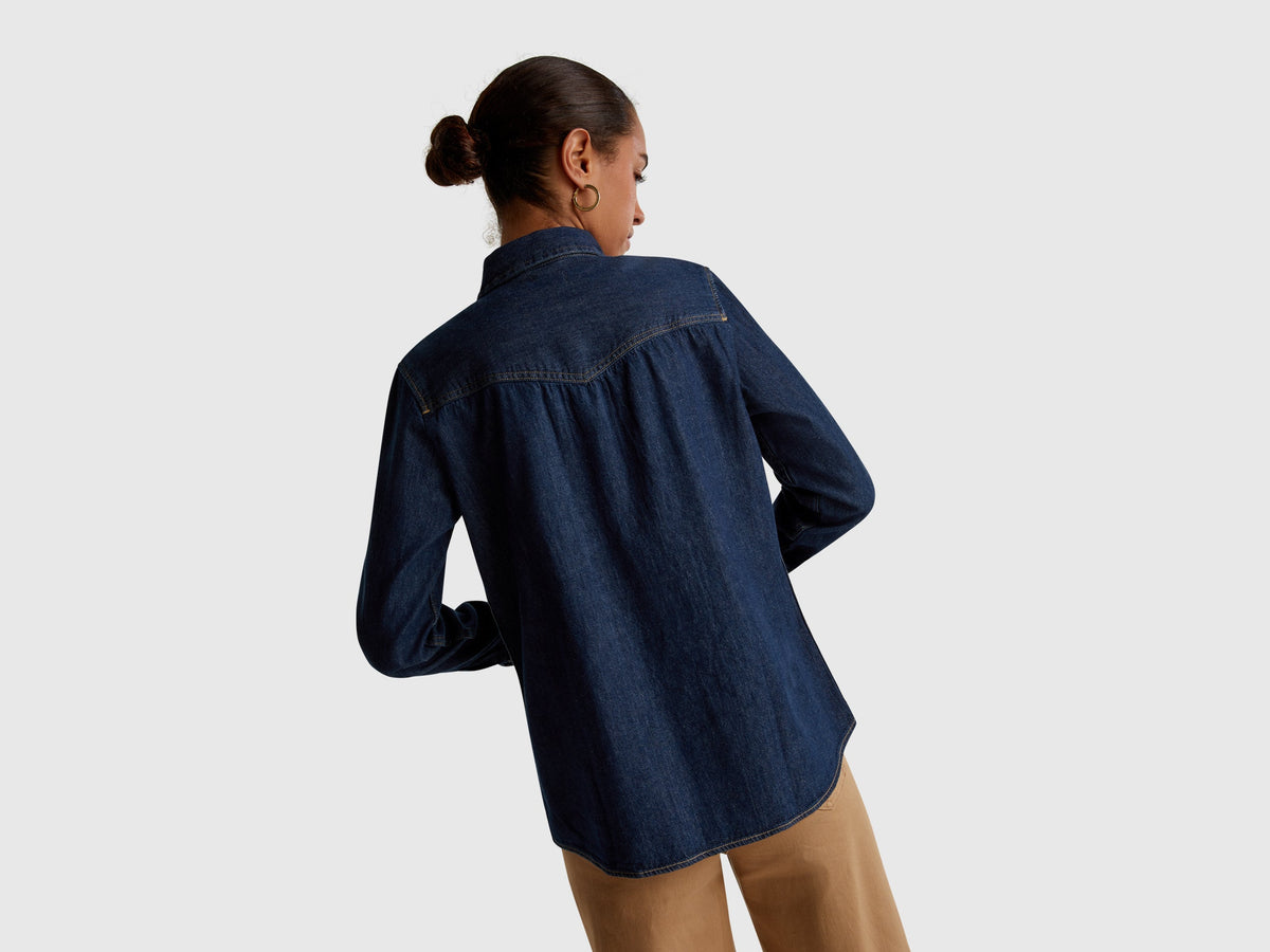 Benetton Western denim shirt