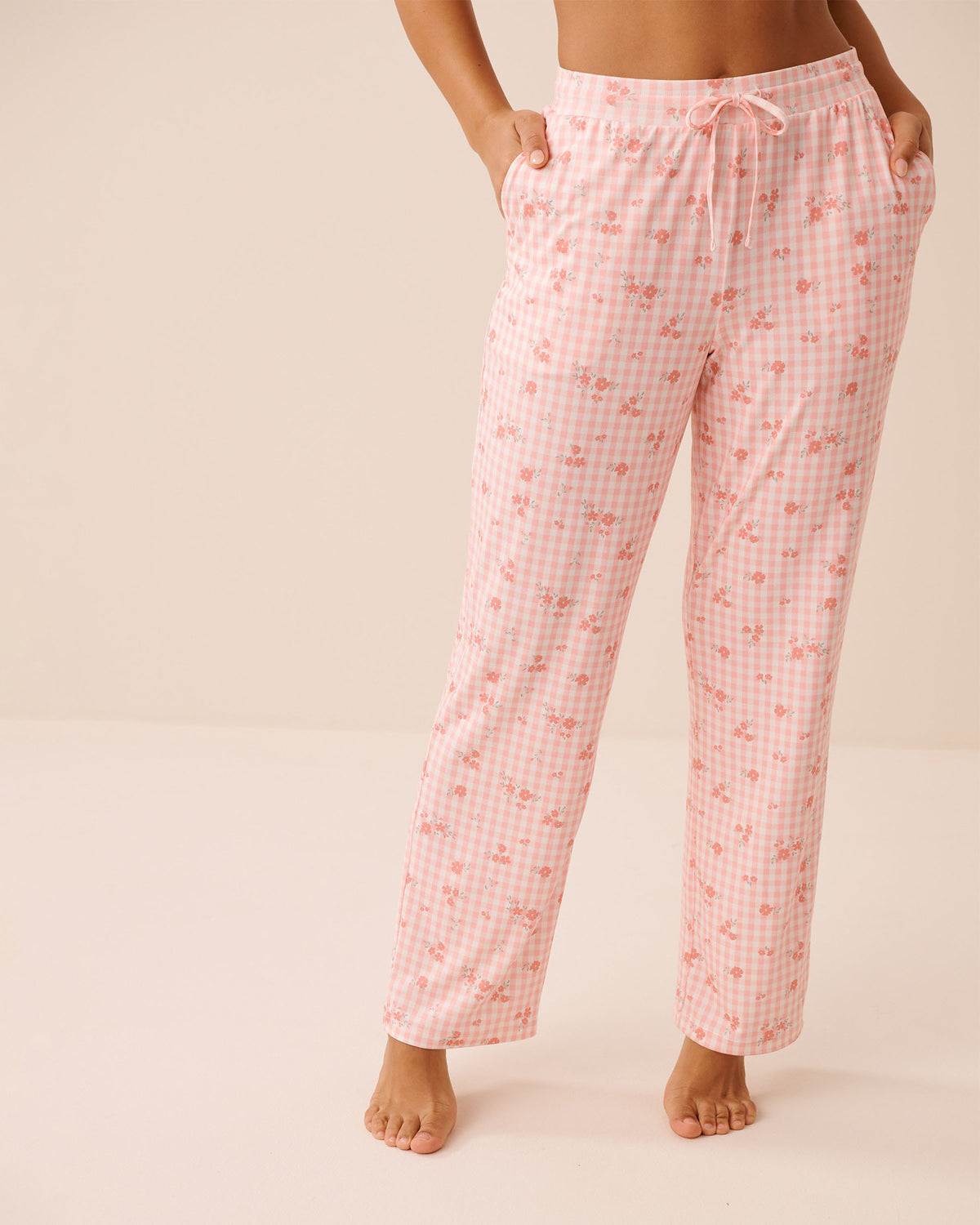 La vie en Rose Floral Gingham Super Soft Pajama Pants