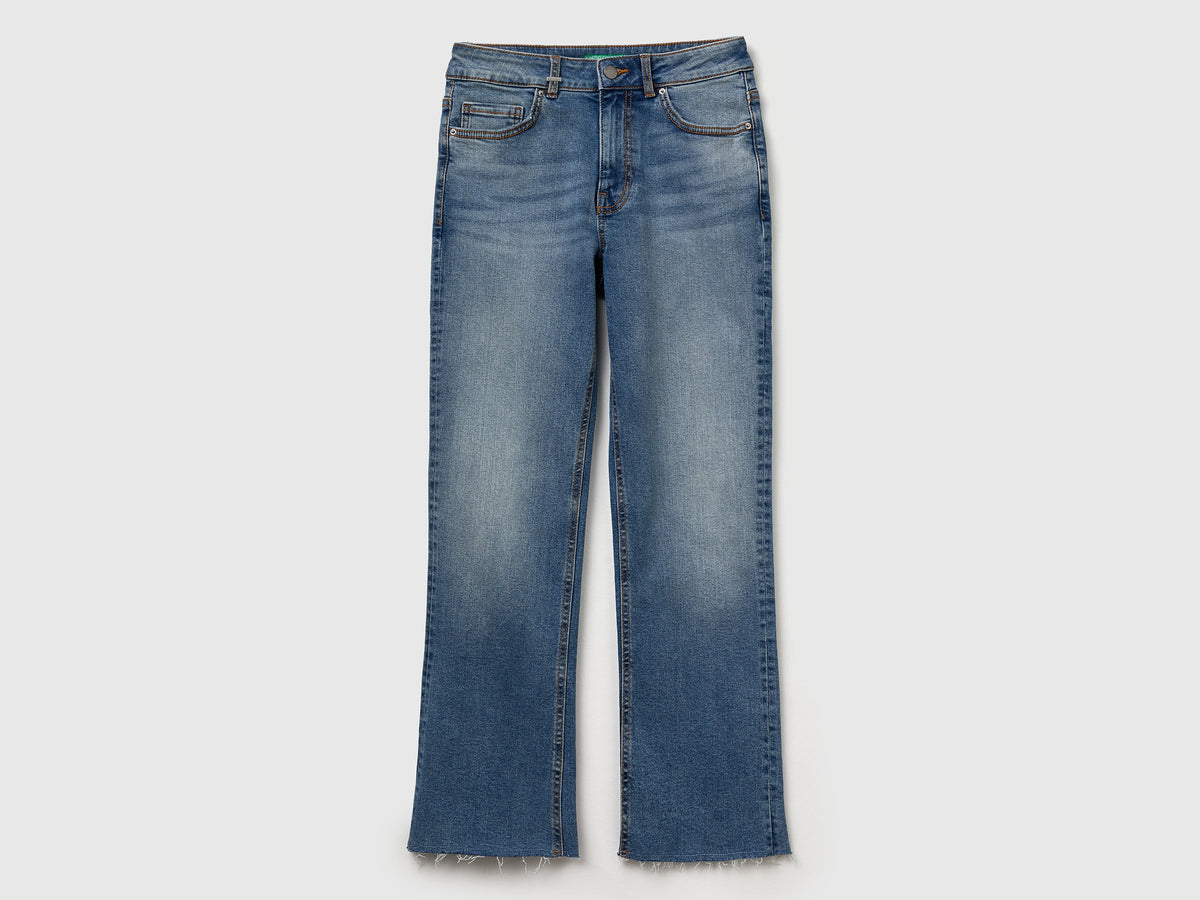 Benetton Cropped cotton jeans