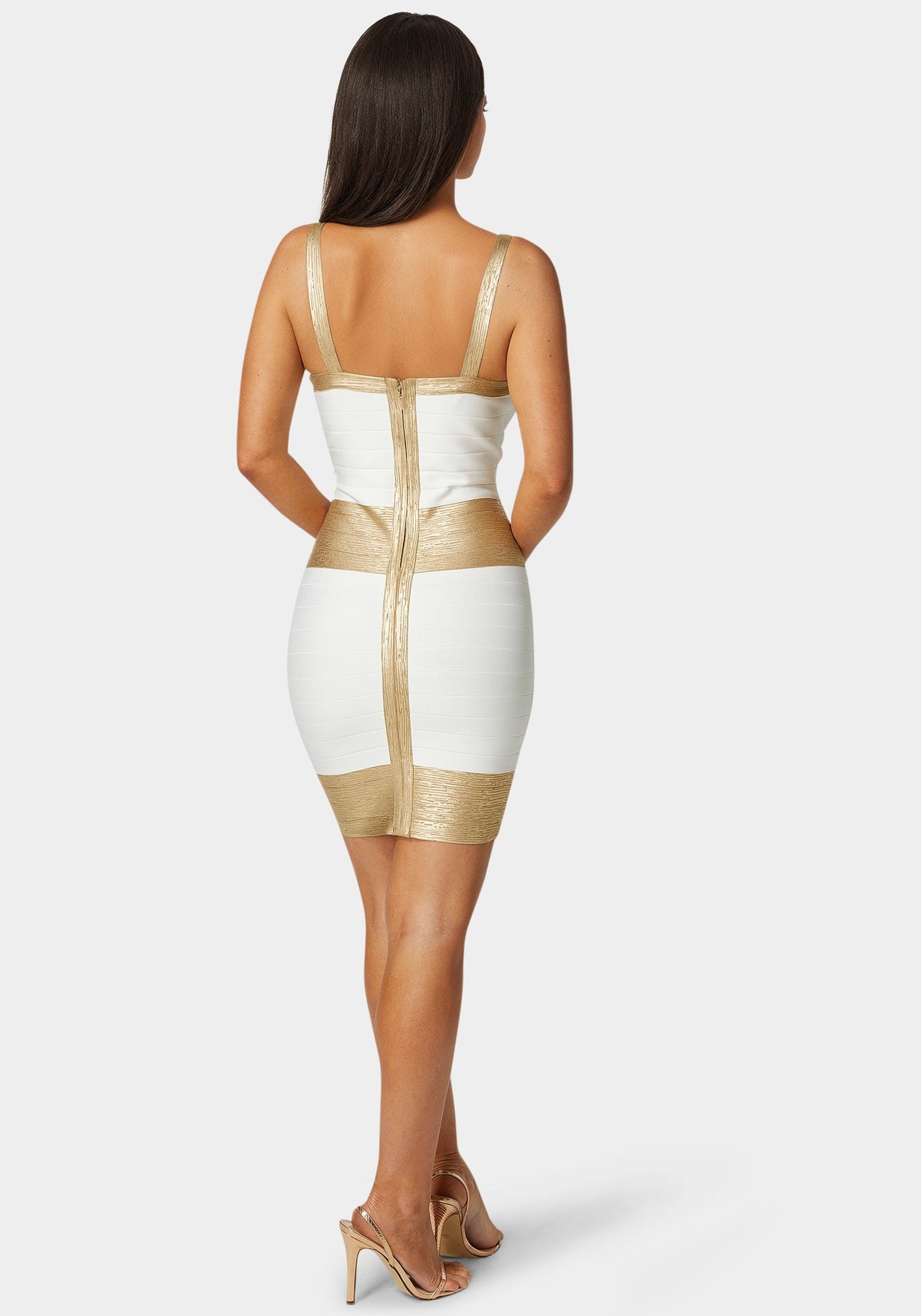 Bebe Colour-Block Bandage Dress