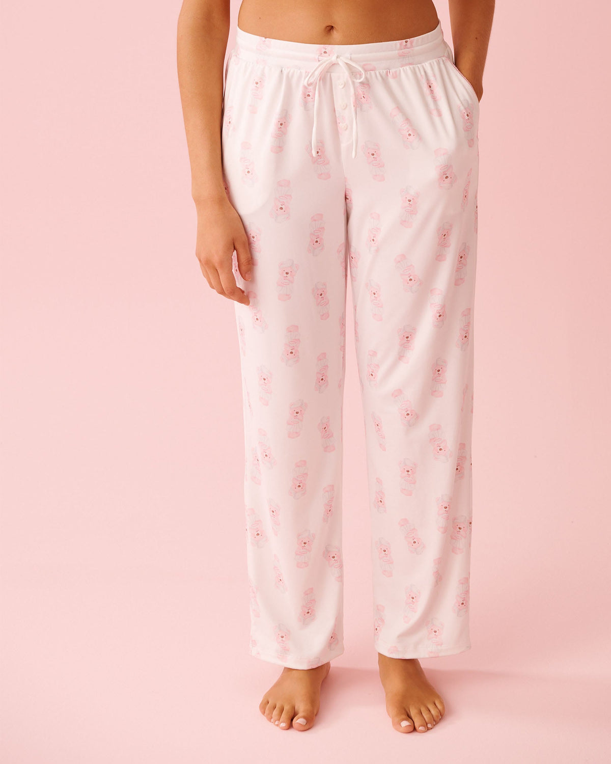 La vie en Rose Teddy Print Super Soft Pajama Pants