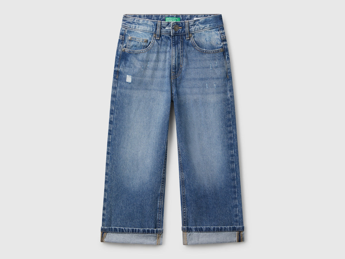 Benetton Straight jeans with cuffs