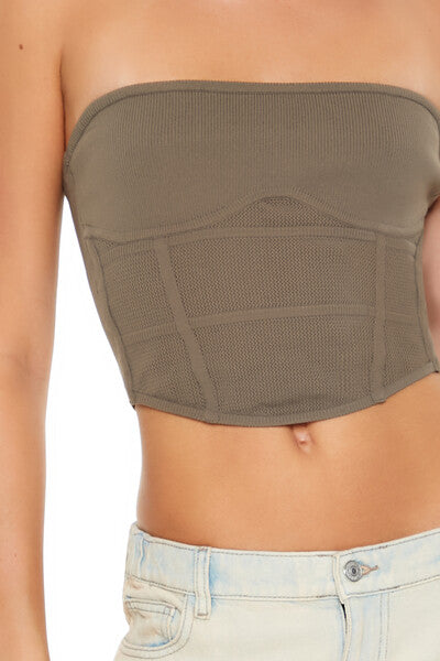 Forever 21 Sweater-Knit Tube Crop Top