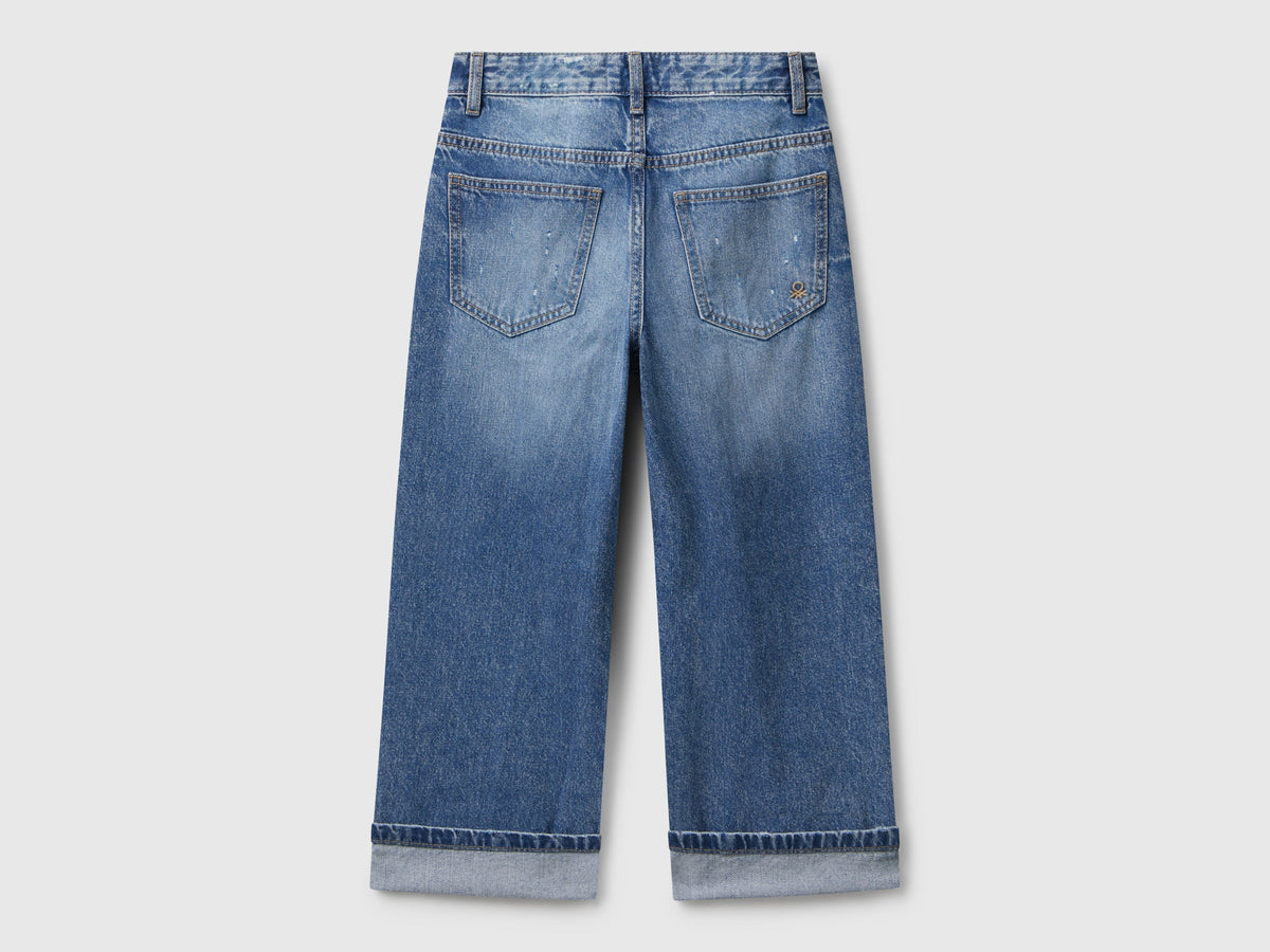 Benetton Straight jeans with cuffs