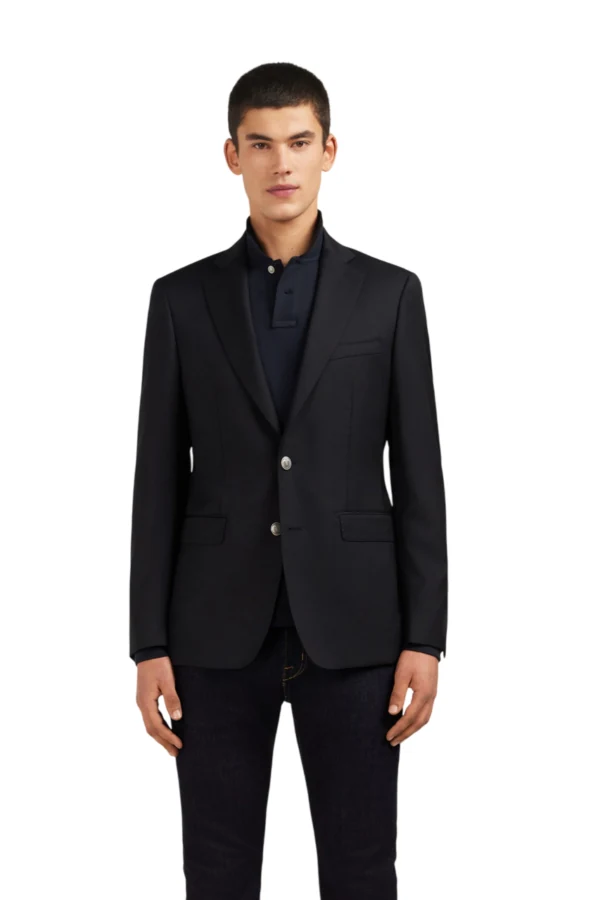 Eden Park-Black 100% Wool Blazer-Black-56