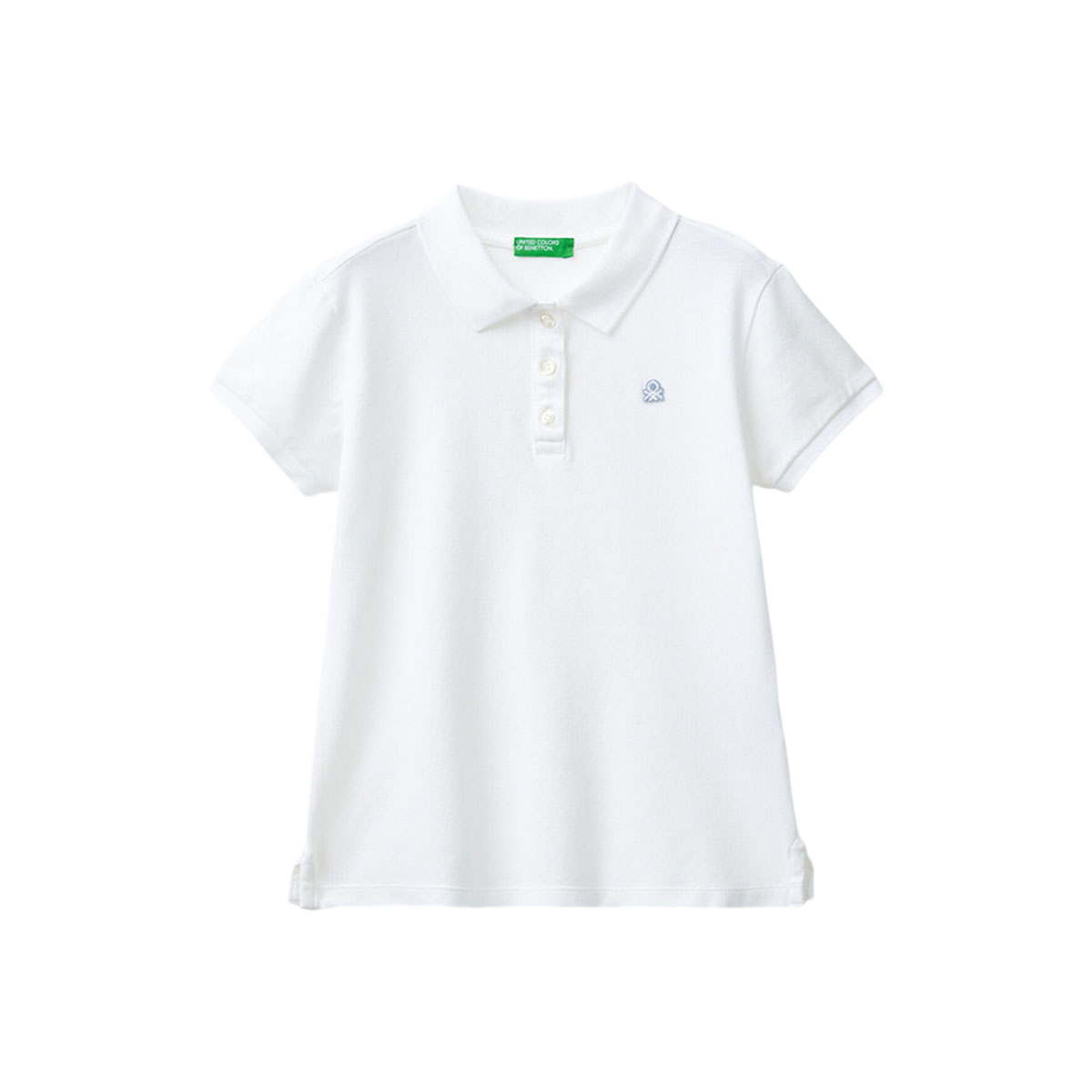 02-24-A-3-WG9-C300-O-101-FS-Photoroom Benetton-Short Sleeve Polo TShirt-White-6-7 Years