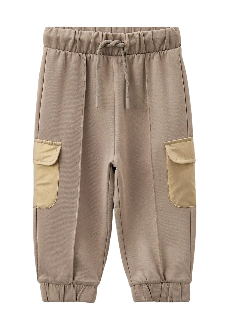 34JZGF043_163-1-Photoroom Benetton-Cargo Pants-Dark Beige-2-3 Years