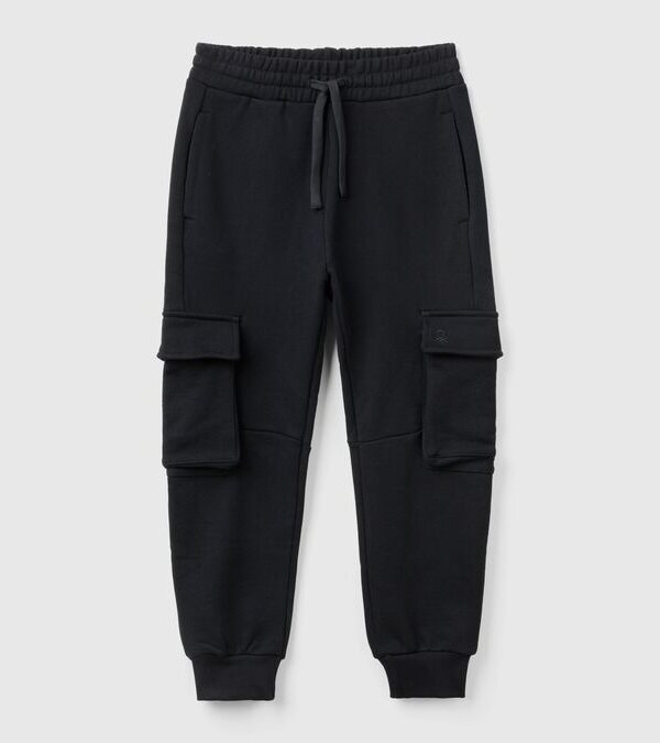 Benetton-Cargo Pants-Black-6-7 Years