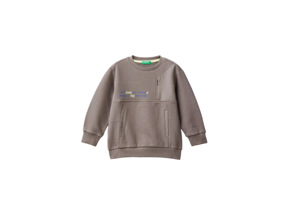 Benetton-Long Sleeve Sweatshirt-Dark Grey-3-4 Years
