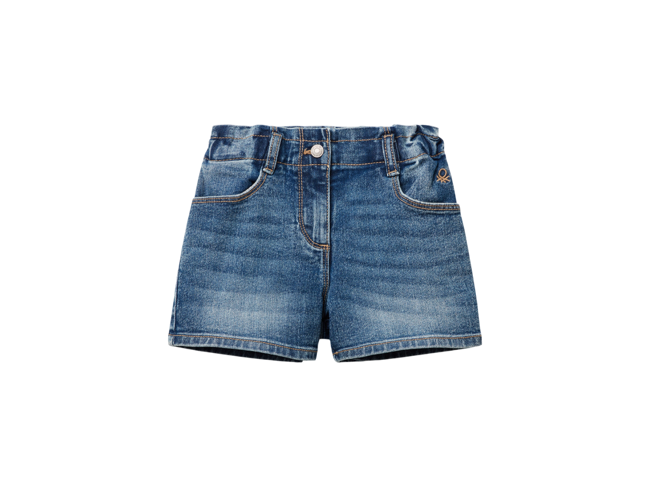 4-PORG902-H-901-1-Photoroom Benetton-Girls Paperbag Jeans Shorts-Blue-5-6 Years