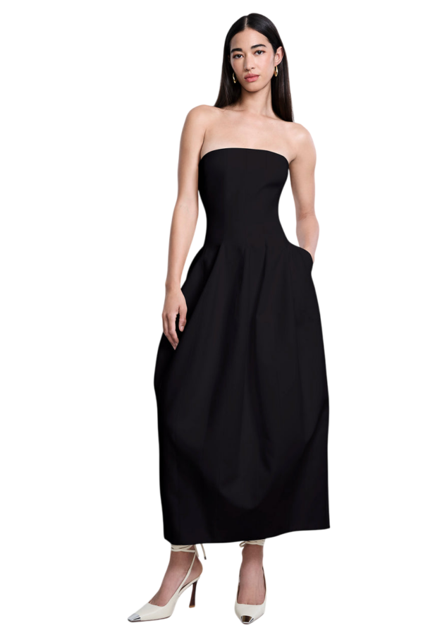 BCBGMAXAZARIA-Solid Structured Gown-Blue-38