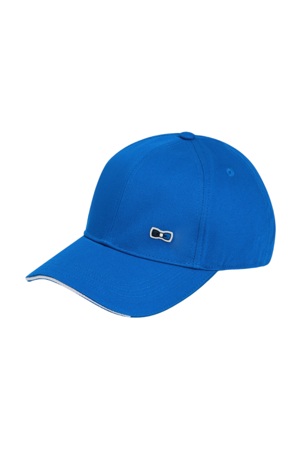Eden Park-Blue Cotton Twill Cap With Piped Visor-Blue-One Size