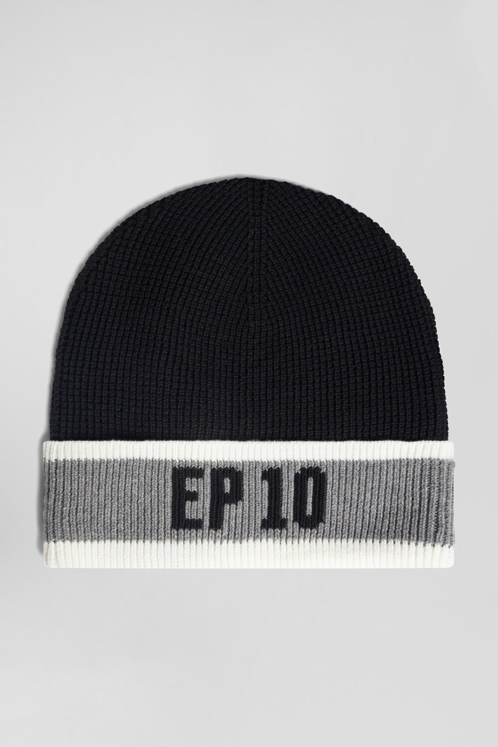 Eden Park-Cotton Jacquard Beanie Ep10 Hat-Black-One Size