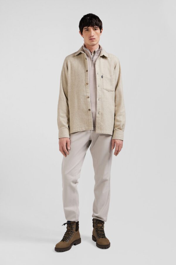 Eden Park-Cotton Blend Overshirt-Beige-XL
