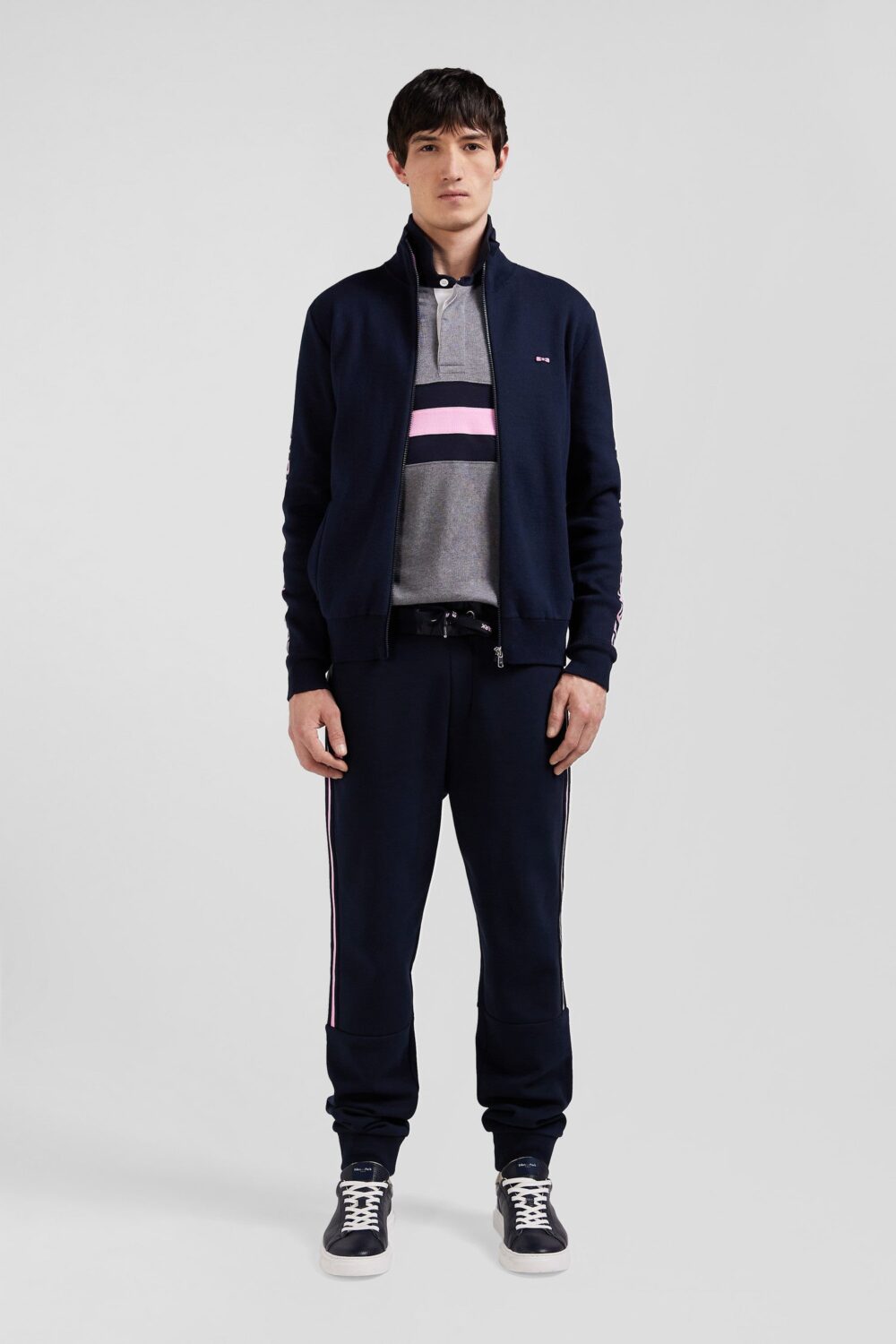 Eden Park-Zipped Cardigan Regular Fit-Navy Blue-S