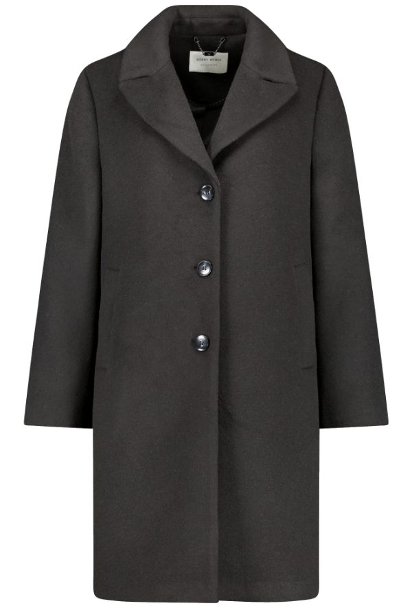 Gerry Weber-Gerry Weber Womens Coat wool Black-Black-50