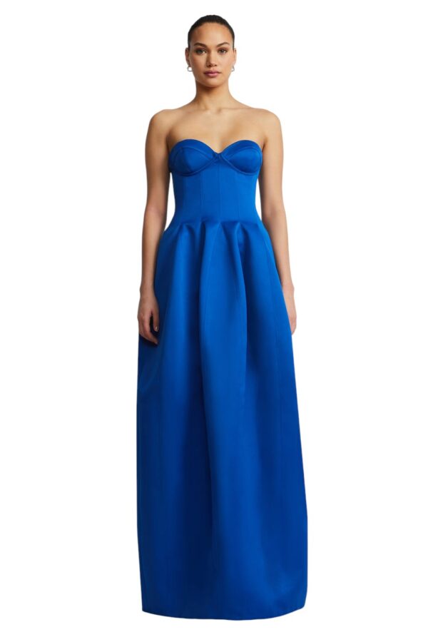 BCBGMAXAZARIA-STRAPLESS STRUCTURED GOWN-Blue-2