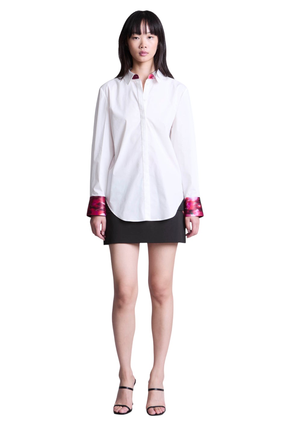 792148110100S-56 BCBGMAXAZARIA-OVERSIZE SHIRT-White-S