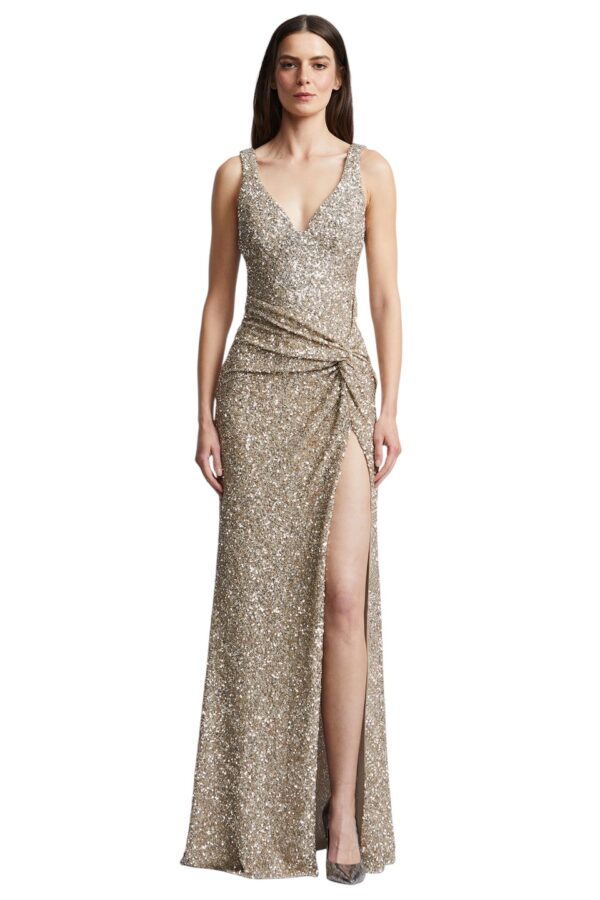 BCBGMAXAZARIA-Goldie Gown For Women-Gold-12