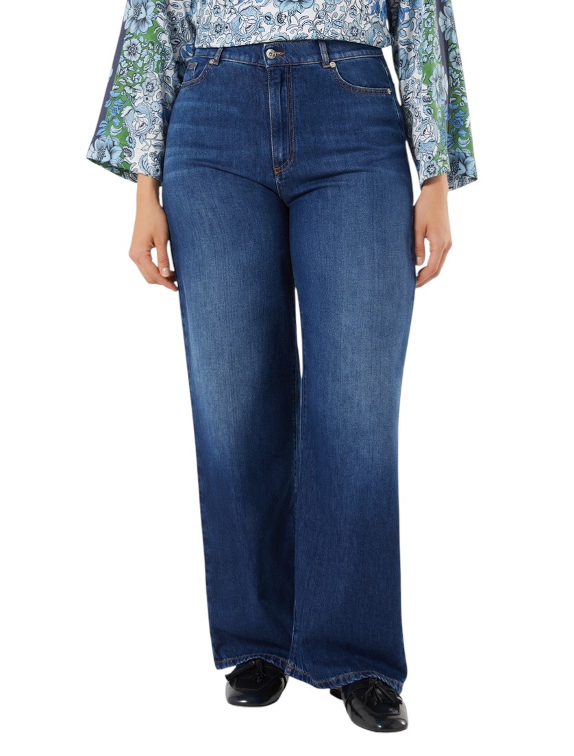 36 Marina Rinaldi-Indigo denim jeans-Navy Blue-27