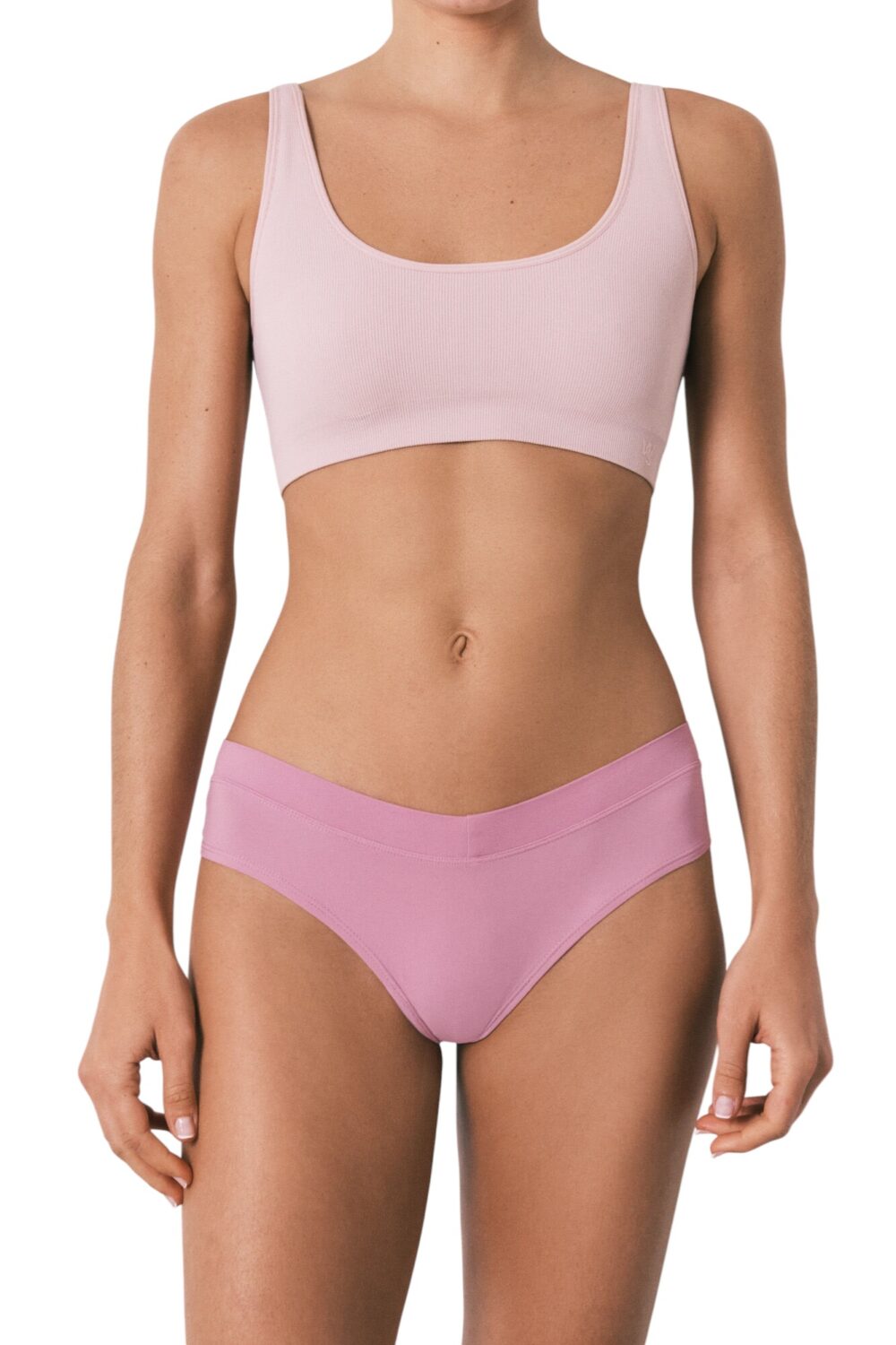 Women Secret-Wide Brazilian thong with ruching-Pink-XS