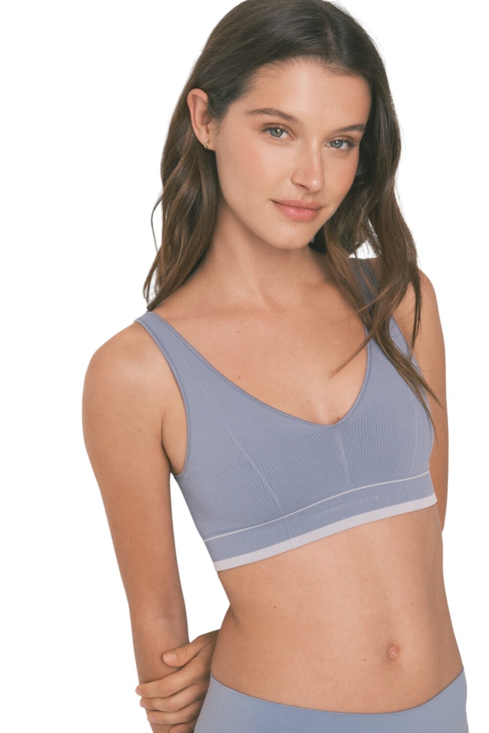 Women Secret-LOVELY seamless triangle top-Blue-XL