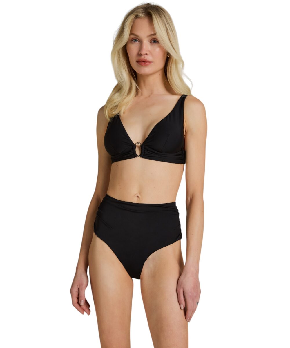 HUNKEMÖLLER-High-Waisted Shaping Bikini Bottom Luxe-Black-XS