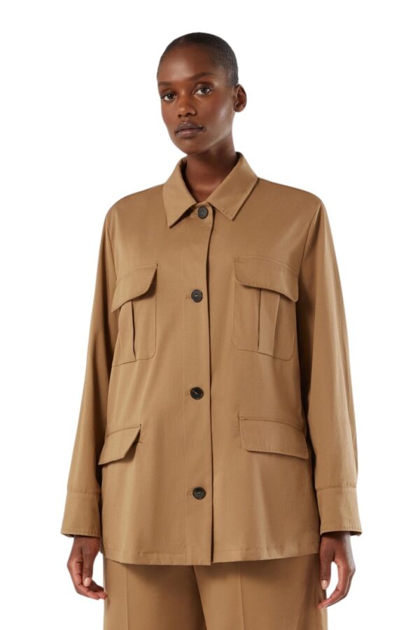 Marina Rinaldi-Cotton gabardine tunic-Beige-27