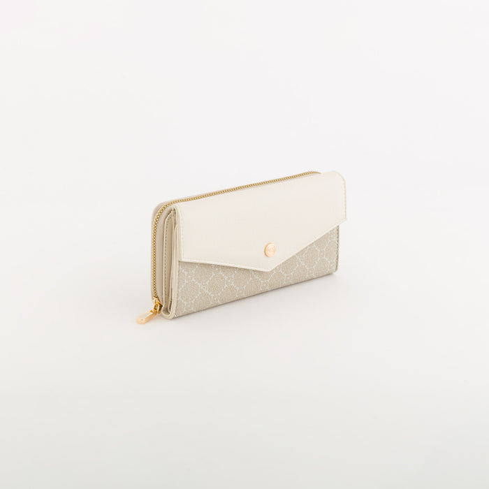 294 Carpisa-Large Women's Wallet - Diana Spring Wallet-Beige-OS