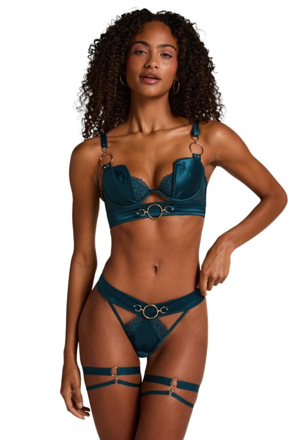 HUNKEMÖLLER-Elastic Leg Garters-Blue-OS