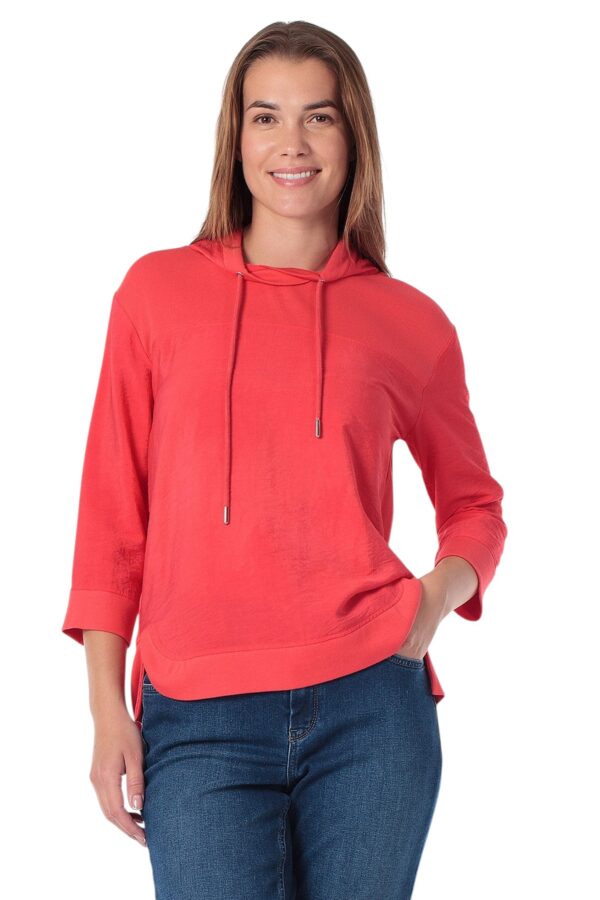 Gerry Weber-3/4 sleeve hoodie-Red-38