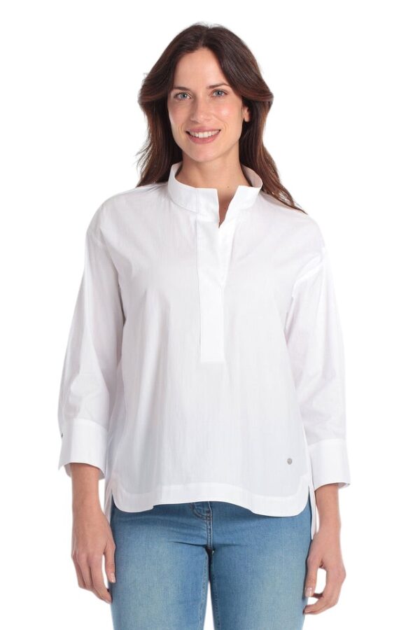 Gerry Weber-Minimalist cotton blouse-White-38