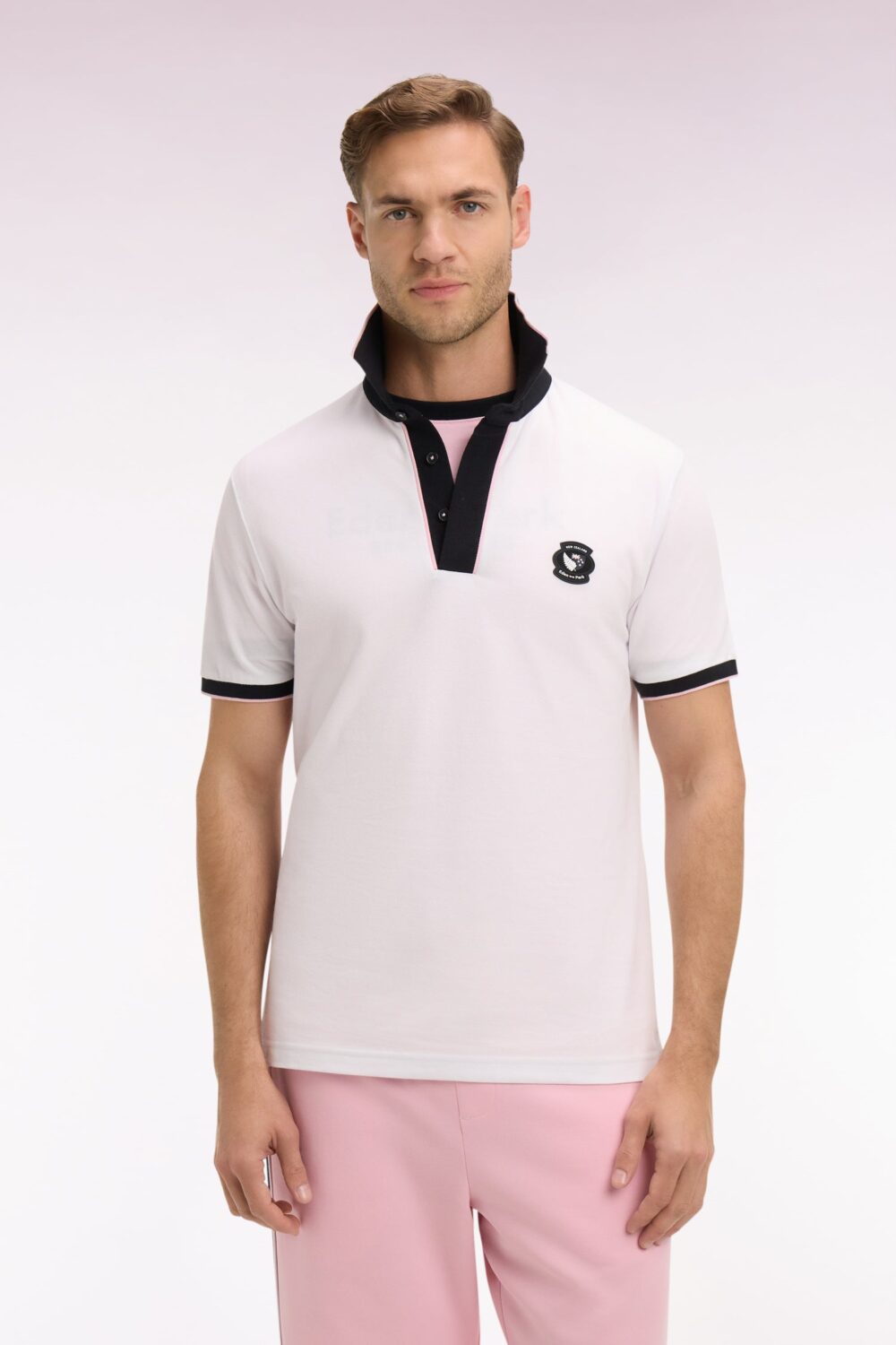 Eden Park-New Zealand Cotton Short Sleeve Polo Shirt-White-S