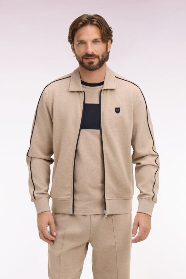 Eden Park-fleece jacket sweatshirt-Beige-2XL