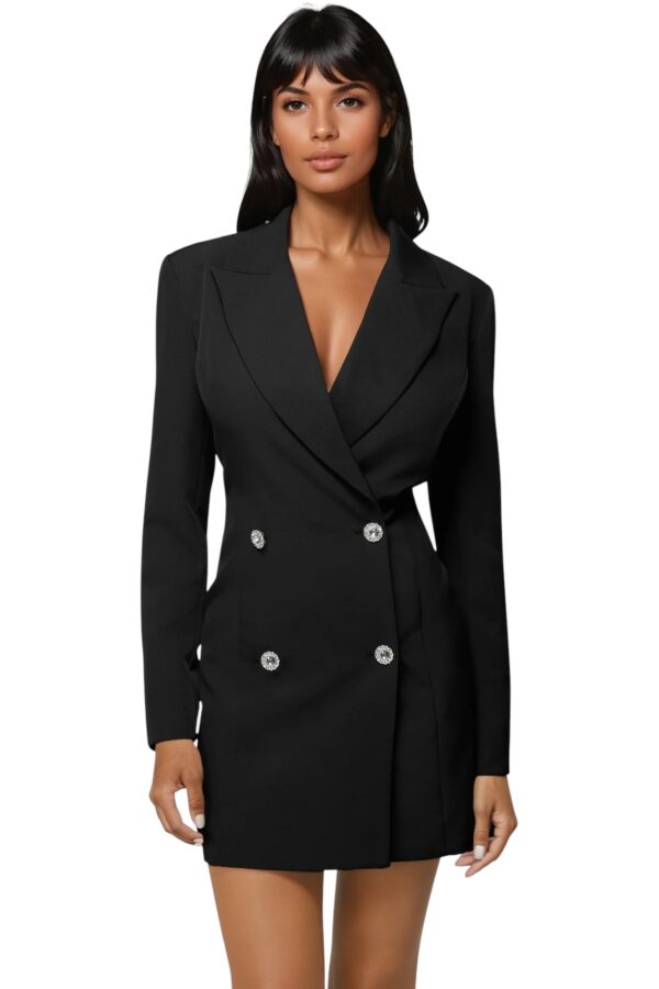 Bebe-Bold Blazer Dress-Black-XL